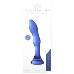 CHRYSTALINO Gode en verre Gallant Bleu 16 x 3.4cm